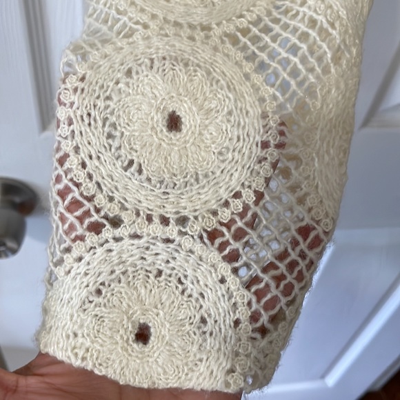 Zara Corset Sweater Top with Puffy Sleeves - Picture 5 of 7